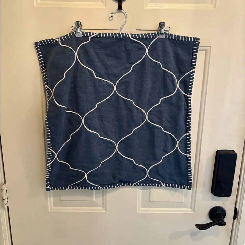 Pottery Barn Blue Decorative Throw Pillow Sham